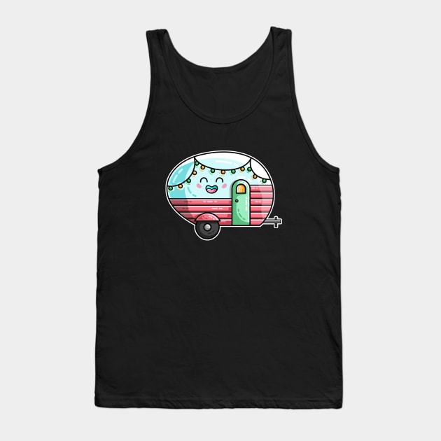 Kawaii Cute Vintage Caravan Tank Top by freeves